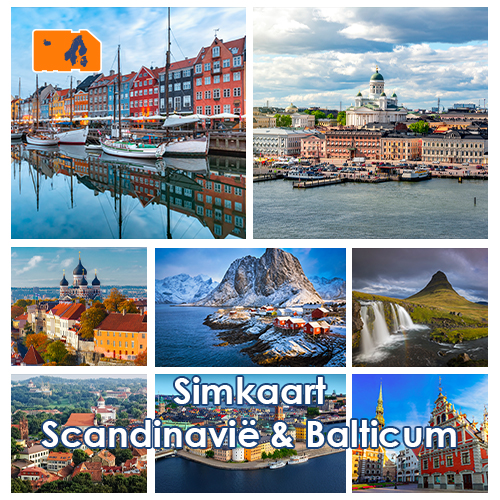 Data Simkaart Scandinavië & Balticum - 3GB