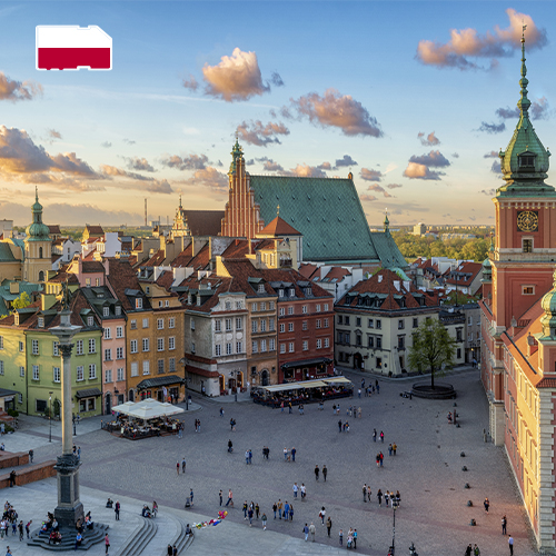 Datasimkaart Polen 3GB (30 dagen)