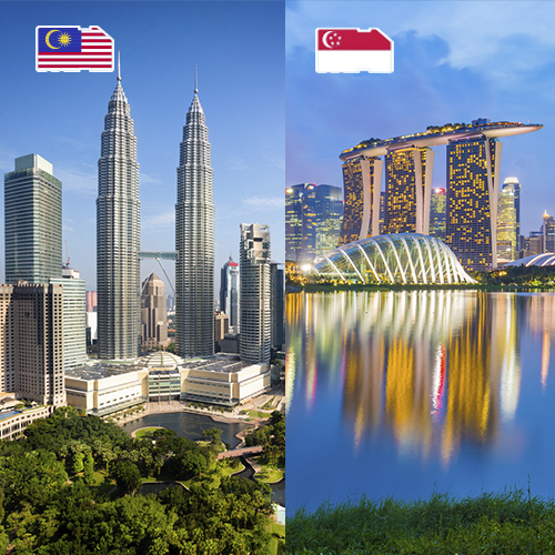 Datasimkaart Maleisië en Singapore 1GB (7 dagen)