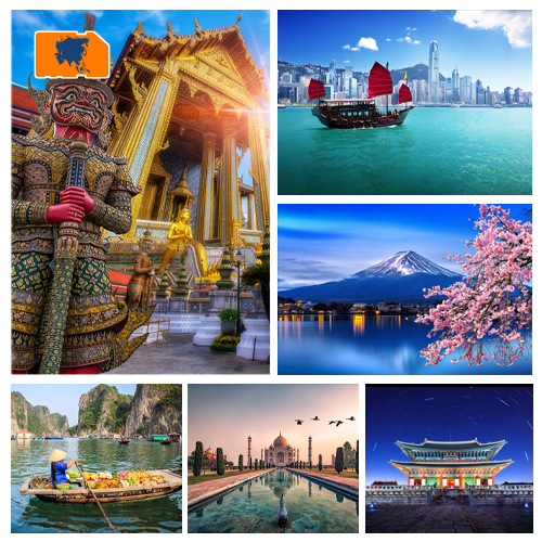 [WW_901O_STACK_ONEOFF_BESTASIA3_10GB_30D] Datasimkaart Best of Asia 10GB (30 dagen)