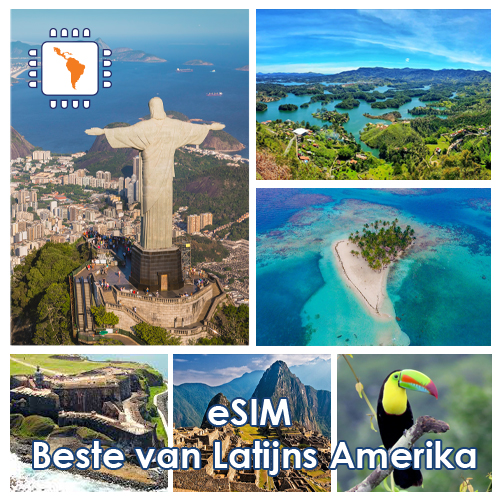 [WW_901O_STACK_ONEOFF_BESTLATAM2_1GB_30D] eSIM Beste van Latijns Amerika - 1GB